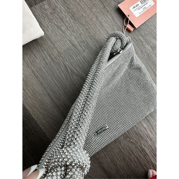 CULT GAIA Hera nano crystal-embellished knotted satin shoulder bag $440 - Picture 13 of 13